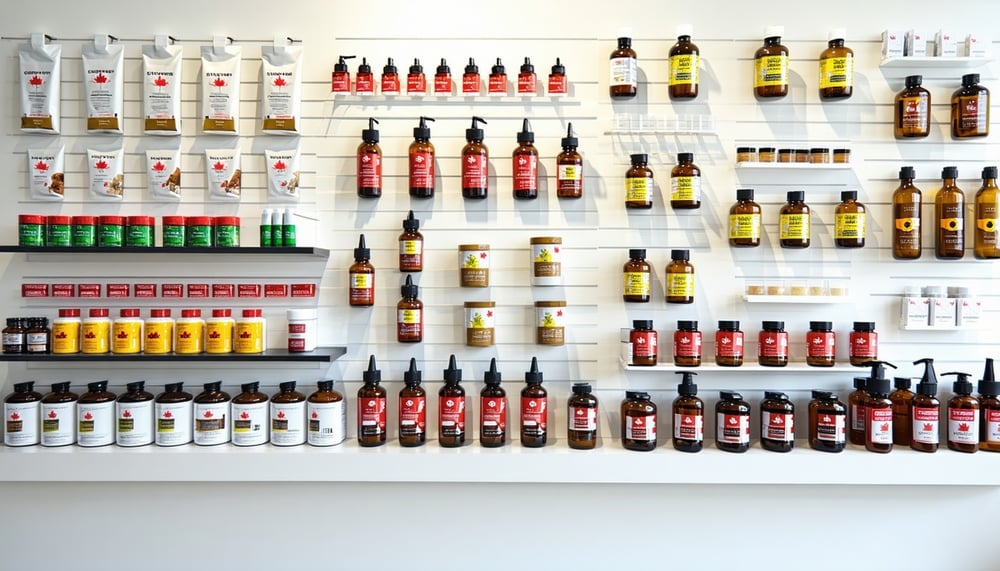 Canadian-made products display Canadian-made products display